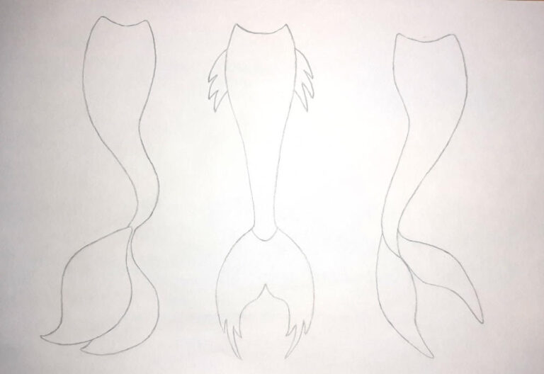 how to draw a mermaid tail drawing instruction