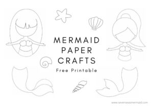 Mermaid paper crafts with body and tails
